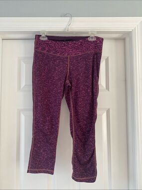 Ideology Purple Capri Leggings with Pink Heather